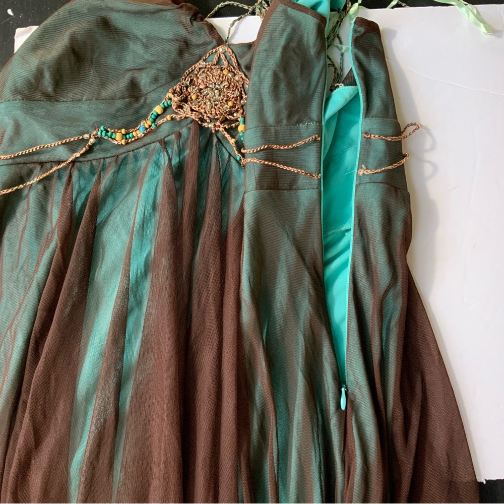 Vintage Y2K Nicole Miller Fairycore Beaded Dress Chiffon Size 12 - Picture 8 of 9